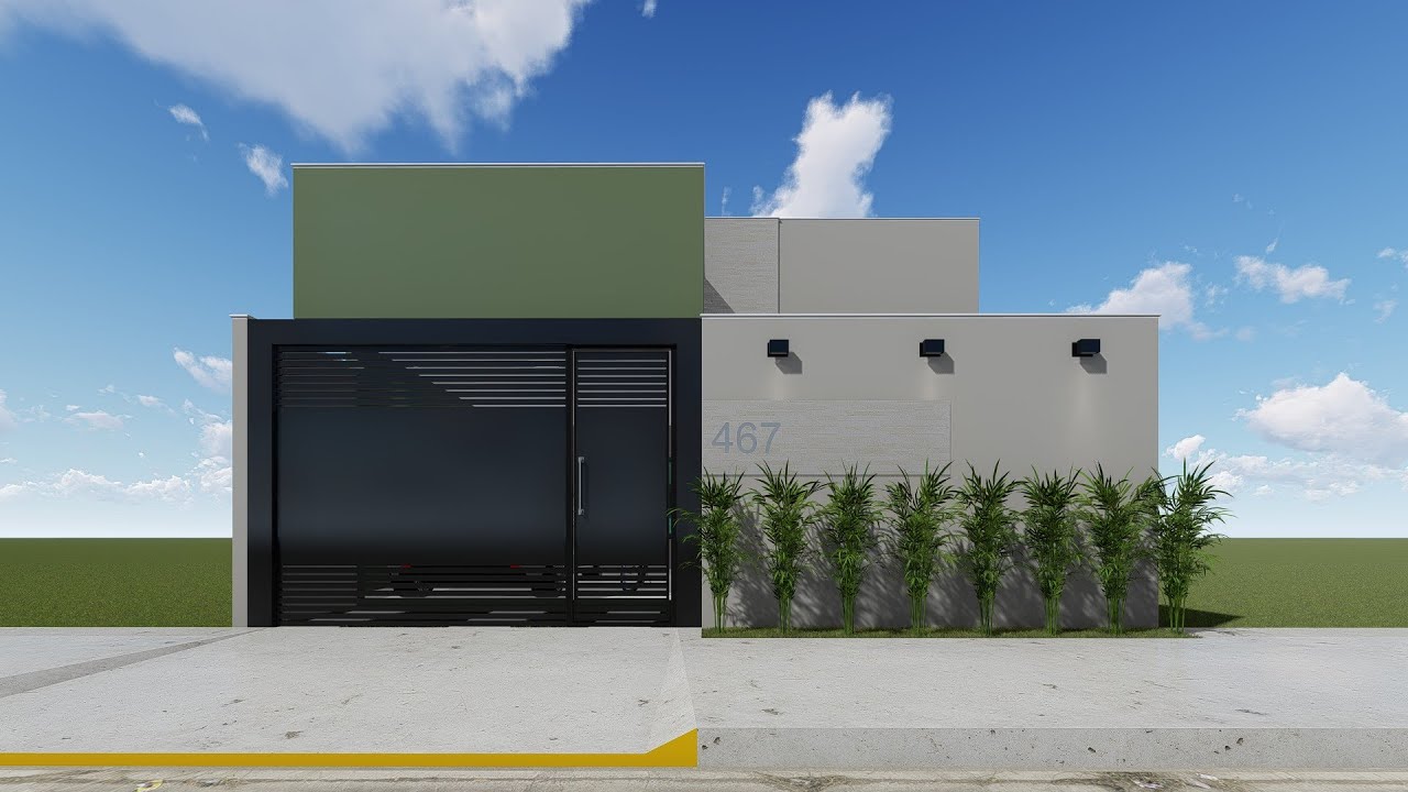 PLANTA DE CASA MODERNA 7X20