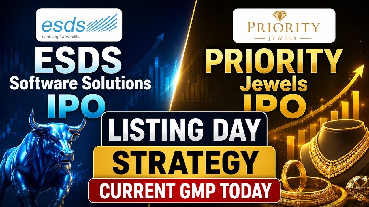 ESDS Software Solutions IPO vs Priority Jewels IPO | Listing Day Strategy | Latest IPO GMP Today