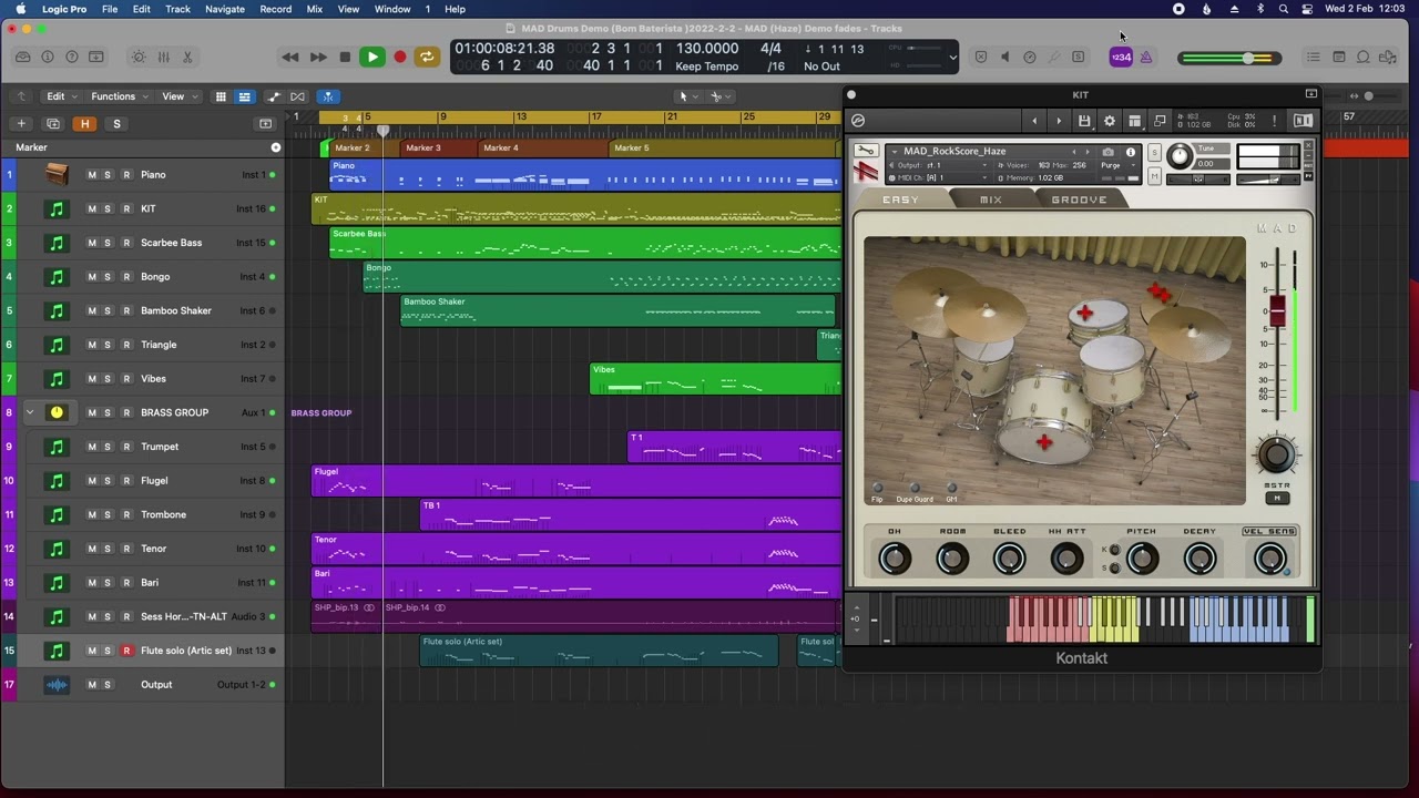MAD RockScore by HandheldSound | Deep sampled drums | Latin Jazz Big Band style demo
