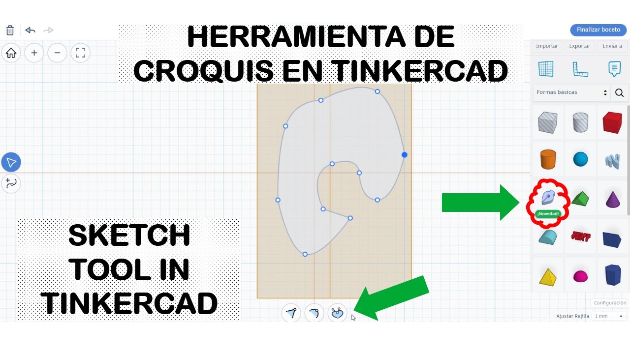 Nueva herramienta de croquis en Tinkercad