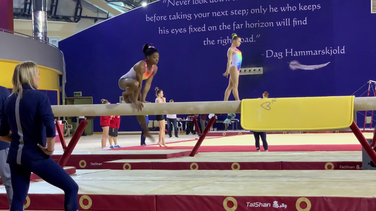 Simone Biles - Beam - world training DOHA