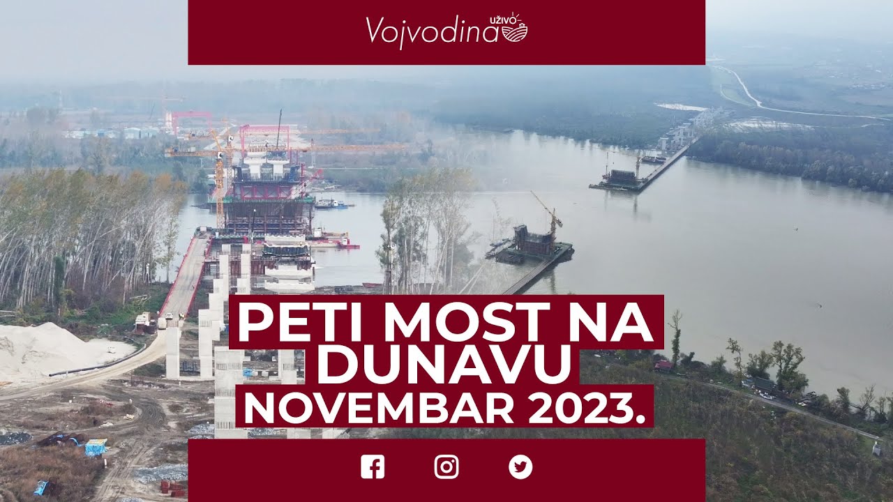 Peti novosadski most na Dunavu / Novembar 2023.