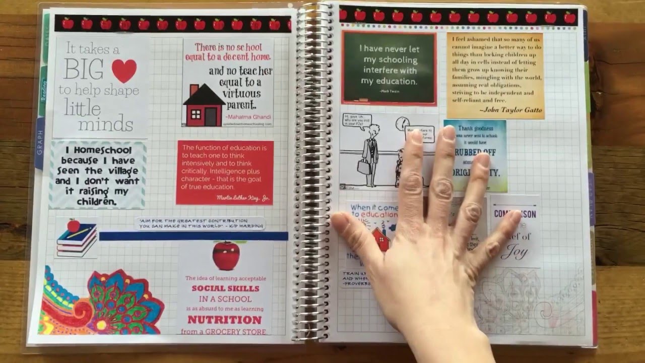 Using an Erin Condren Teacher Planner for Homeschooling - Kindergarten Homeschool Organization