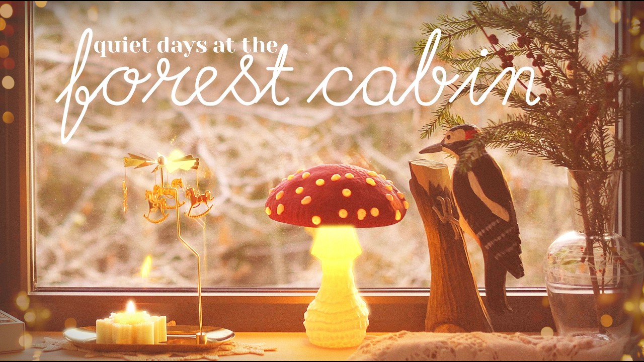 A Quiet Cabin Day with my Forest Friends 🐿 🦉