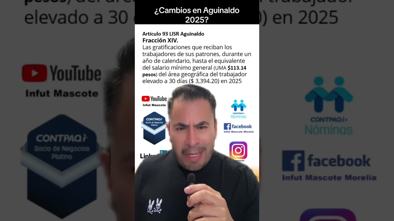 Sin cambios la determinaci&oacute;n del ISR para el aguinaldo en este 2025