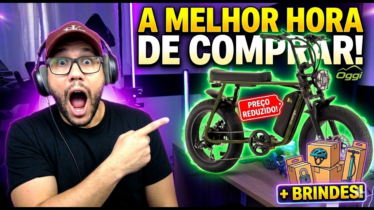 ⚠️ PREÇO BAIXOU! Bicicleta Elétrica Oggi Street Go S12 com SEGURO e BRINDE Aproveite!