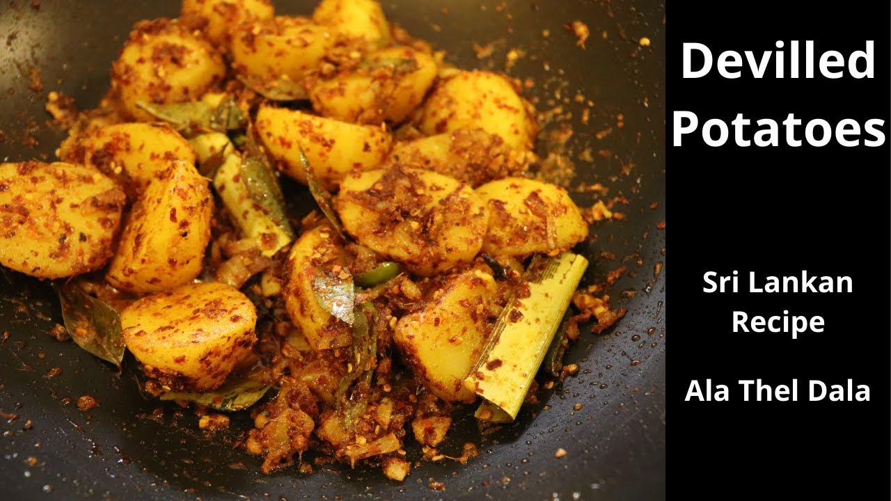 Devilled Potatoes || Sri Lankan Recipe Ala Thel Dala || How to make Devilled Potatoes || It's Me Vic