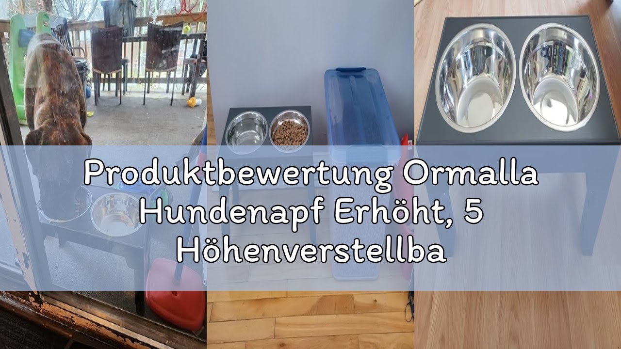 Produktbewertung Ormalla Hundenapf Erhöht, 5 Höhenverstellbare Erhöhter Hundenäpf Mit 2 Edelstahl-Sc