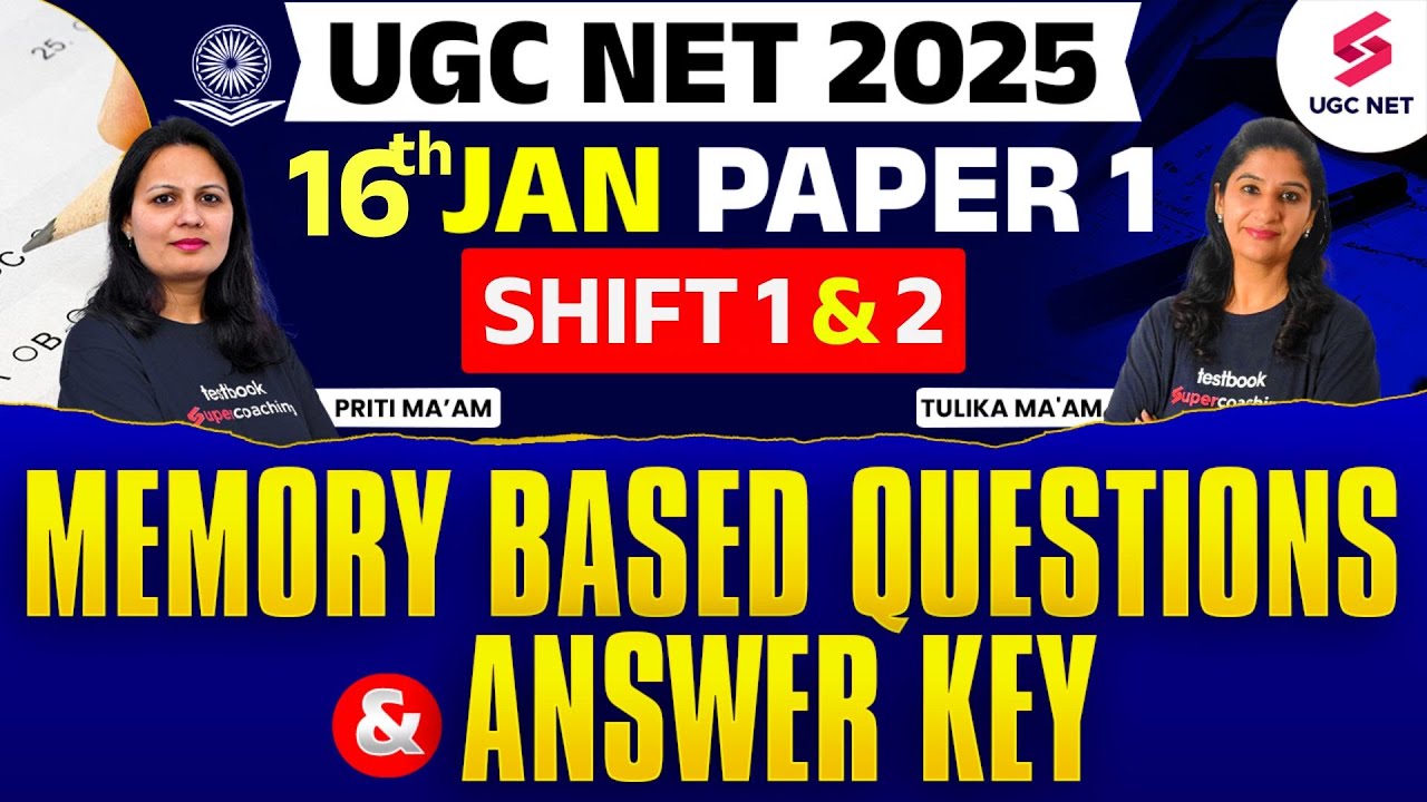 UGC NET Paper 1 Answer Key 2025 | UGC NET Answer Key 2025 (16th Jan, Shift 1 & 2) | Priti & Tulika