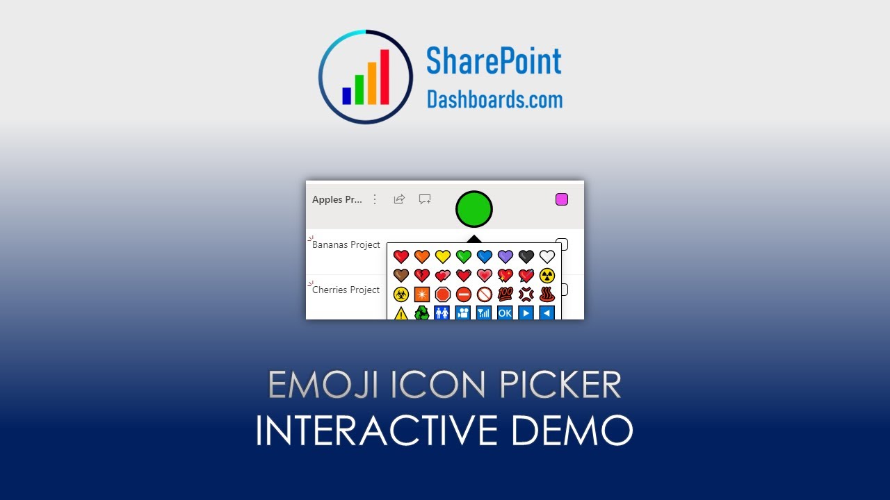 SharePoint View Formatting Emoji Icon Picker Interactive Demo