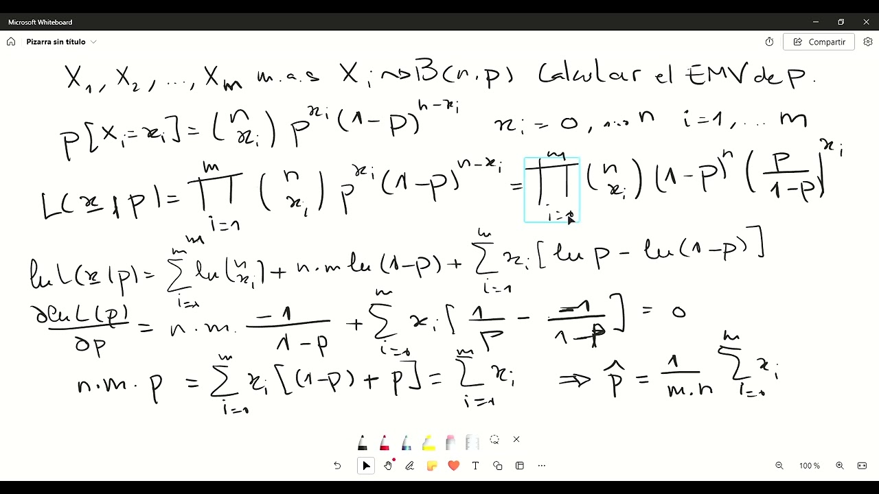 Estimador Máximo Verosímil Distribución Binomial