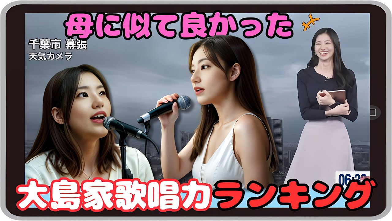 【大島璃音・ママのん・パパのん】『父に似てたら危なかった』「パパのん大被弾！ママのん上げパパのん下げの大島家歌唱力トーク」【ウェザーニュース】20231128