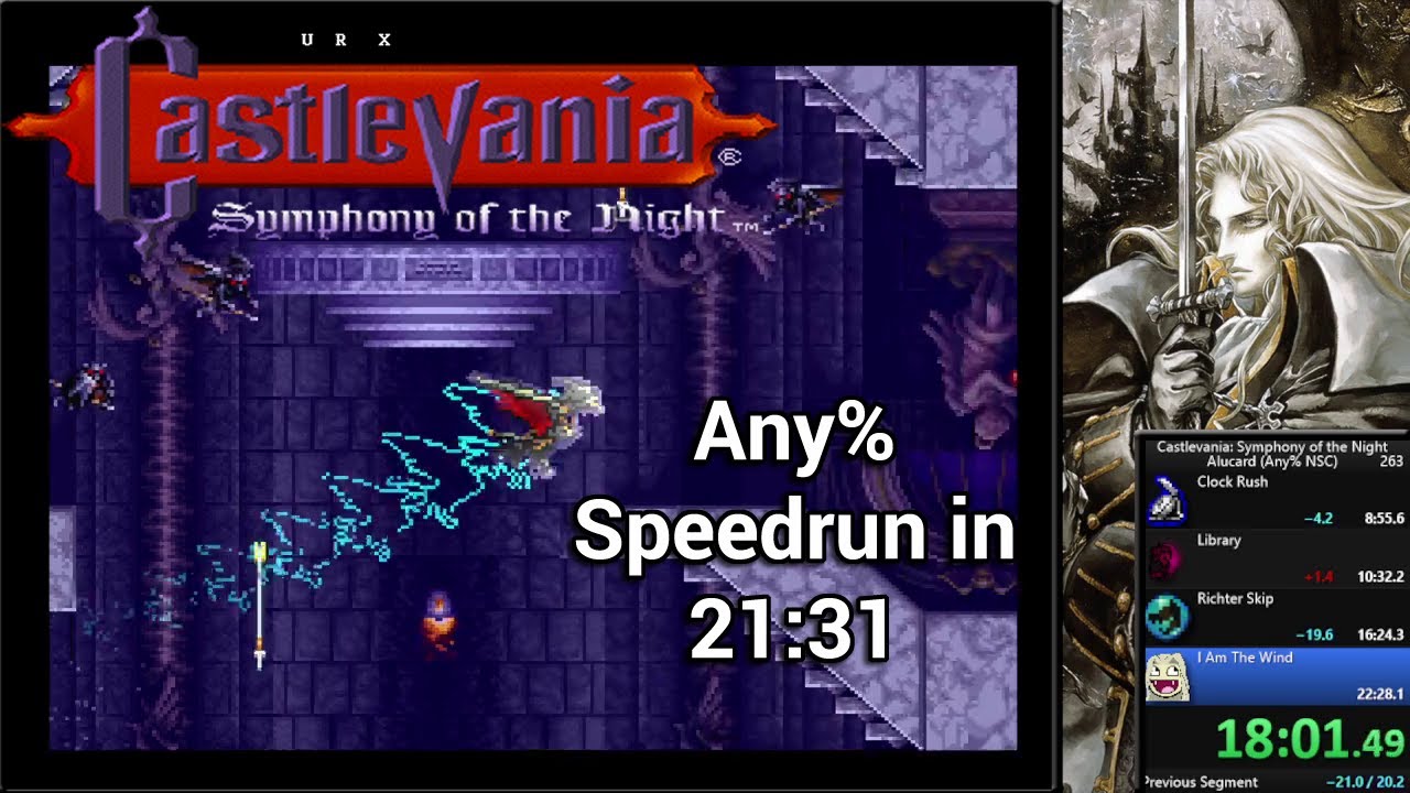 Castlevania: SotN PSX Any% in 21:31 (PB)