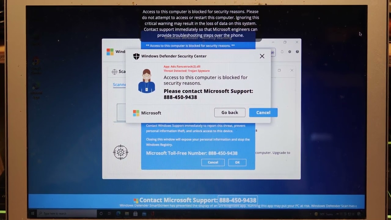 YOUR COMPUTER HAS BEEN LOCKED UP TO STOP ILLEGAL ACTIVITY BY WINDOWS DEFENDER ON MAC