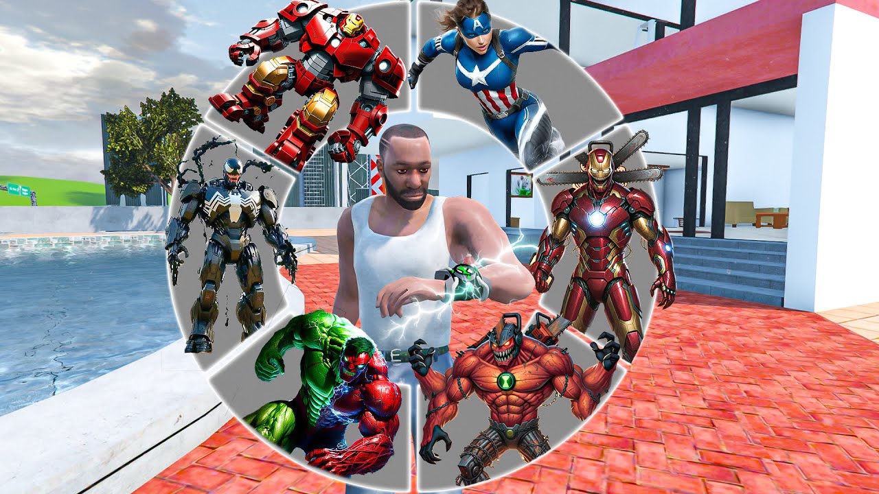 Franklin Playing as Every Superhero Using Magical Watch