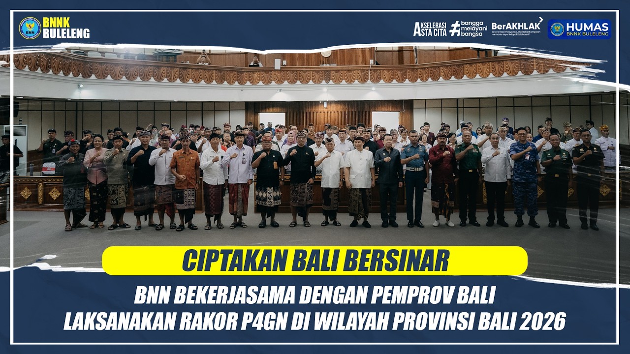 Kepala BNNK Buleleng Hadiri Rakor P4GN Tingkat Provinsi Bali, Perkuat Sinergi Pencegahan Narkoba