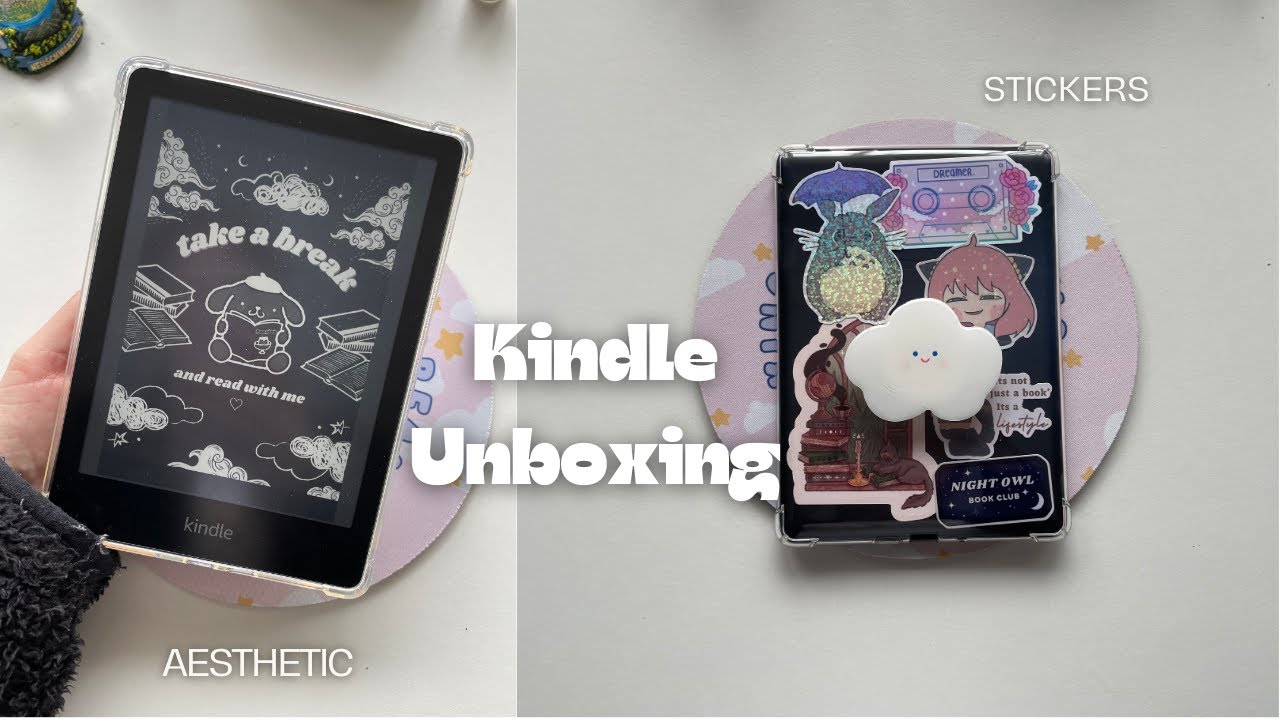 Cozy Kindle Unboxing 🌻 | aesthetic, cute, and decorating with stickers☁️