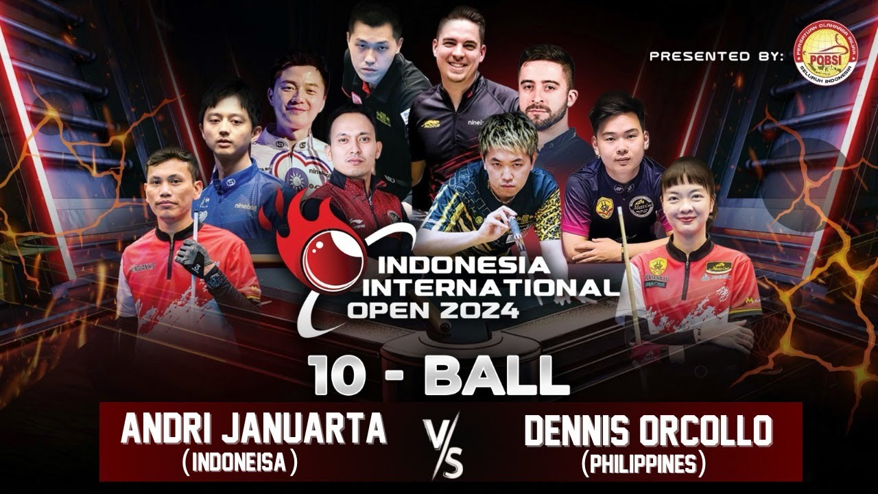 FULL MATCH INDONESIA INTERNATIONAL OPEN 2024 PRESENTED POBSI  INA - Andri VS PHI - Dennis Orcollo