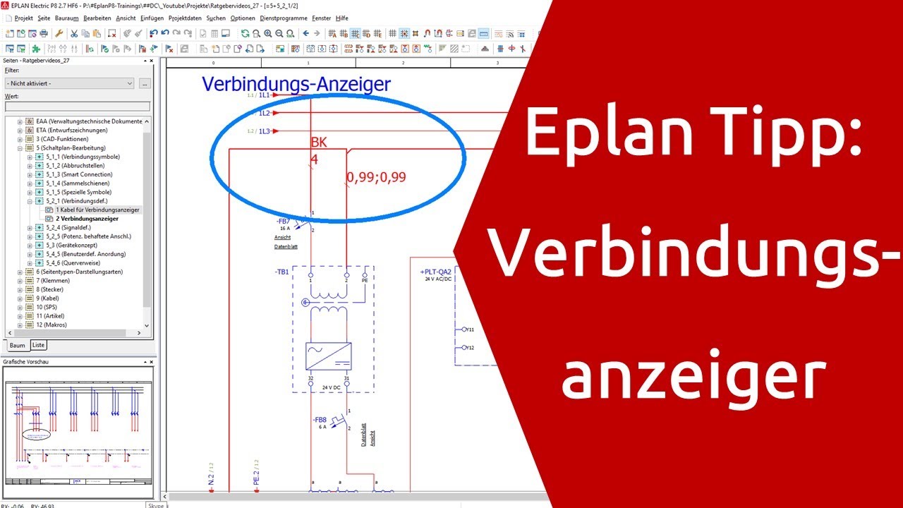 Eplan P8 Tipp - Verbindungsanzeiger (Eplan P8 Tutorial)