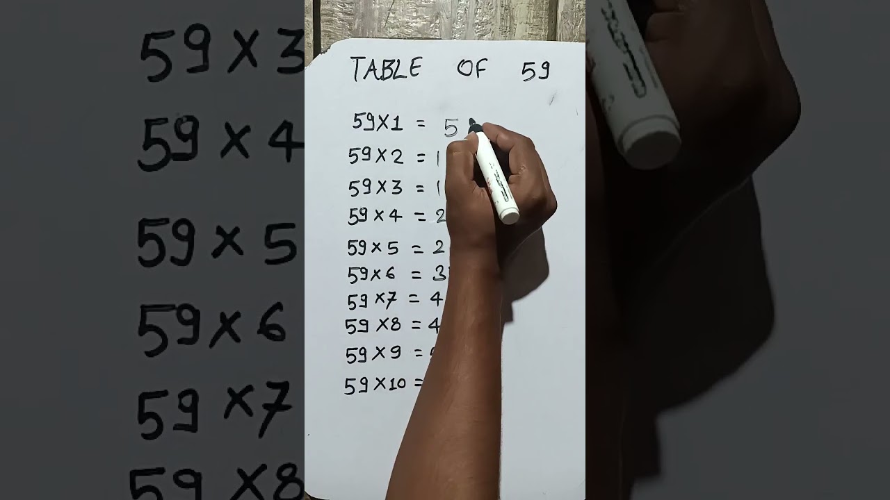 table of 59 | table of 59 with trick#shorts #tricks #maths #maths #table #tabletrick