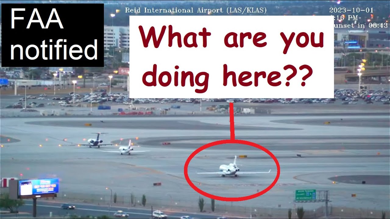 RUNWAY INCURSION at busy Las Vegas airport!