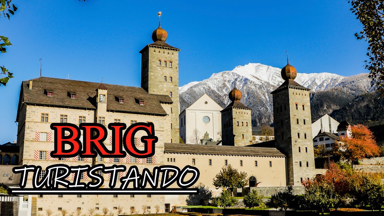 🇨🇭 BRIG GLIS Virtual Tour Passando Pelo Stockalper Palace - Brig, Stadtplatz.    | SWISS ⁴ᴷ⁶⁰ |
