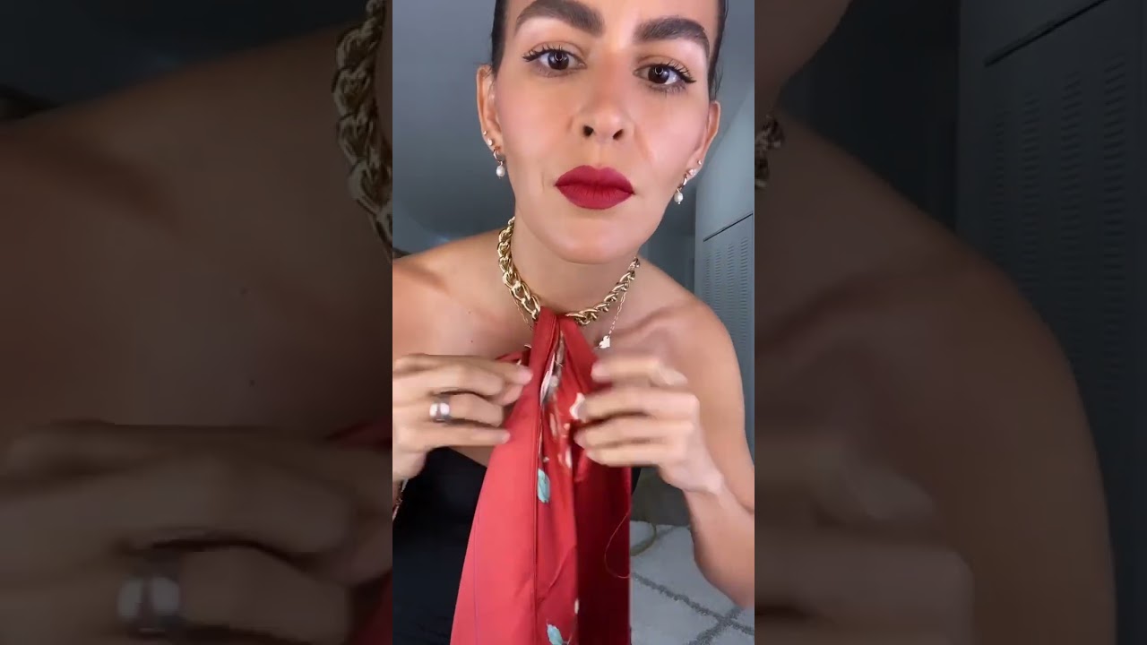 DIY Midi dress with two Scarves! #fashionhacks #shorts #shortsvideo #grwm #stylingtips