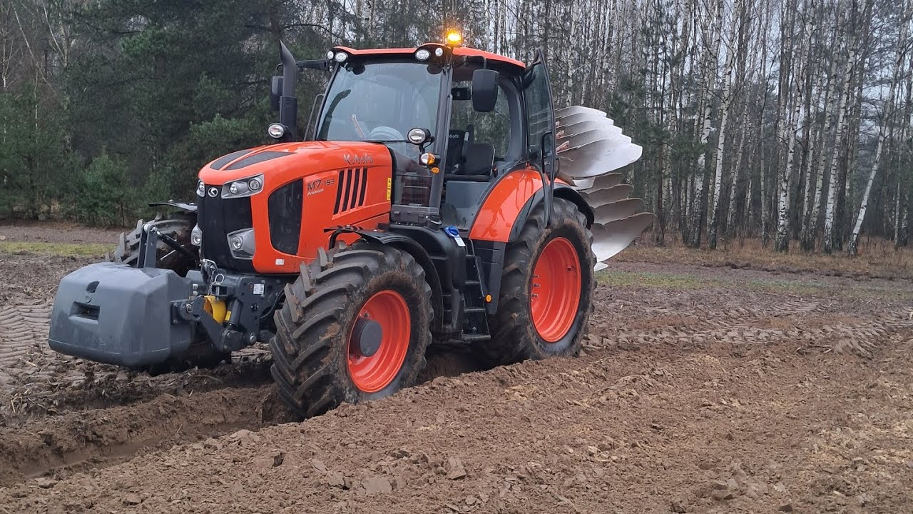 💪🚜🚨Testy kuboty M7 153 z pługiem 5 skibowy od firmy polsad 👍🚜💪Gr Socha ✔️