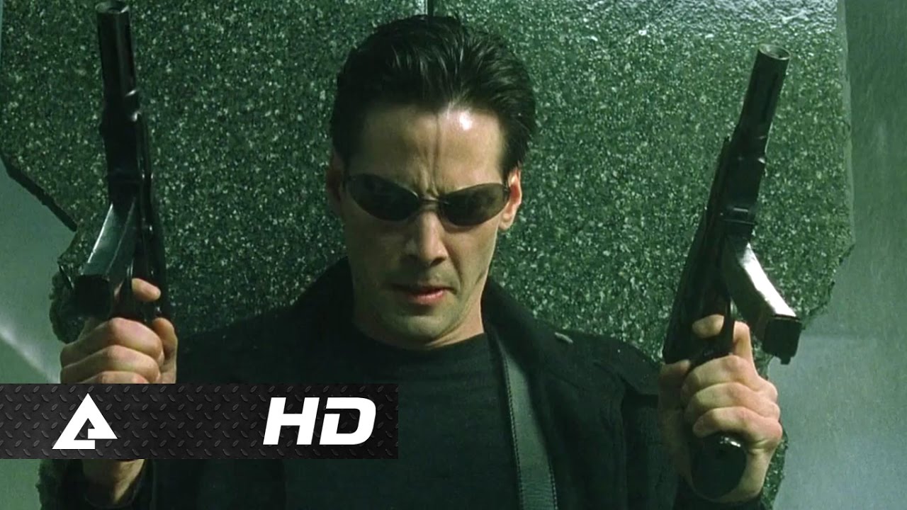 The Matrix (1999) - The Lobby Shootout Scene | Access Movieclip | (1080p) HD