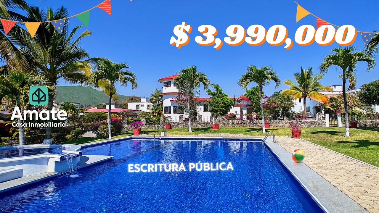 💎 Quinta en OAXTEPEC estilo COLONIAL en fraccionamiento SEGURIDAD 24/7 escriturada