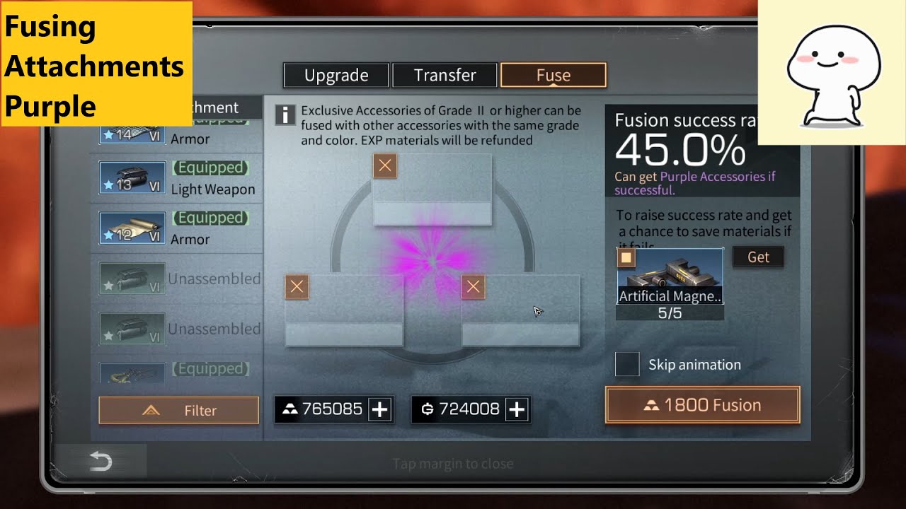 Lifeafter - Weapon And Armor Attachment Fuse purplee