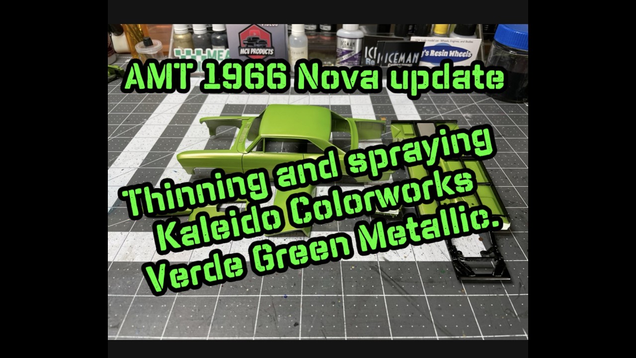 Обновление AMT 1966 Nova. Разбавление и распыление краски Kaleido Verde Green. @gaahleriofficial