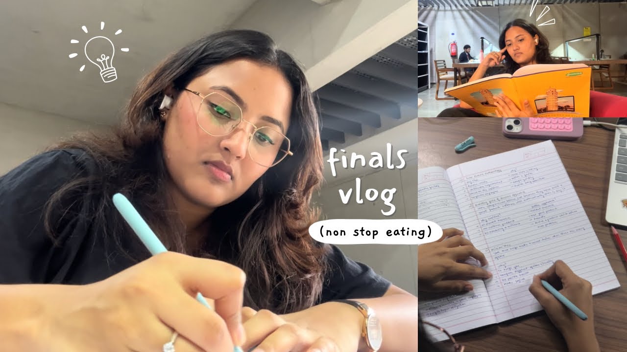 a very real finals week 📖🍜 late nights, last-minute studying, endless notes & too many snacks