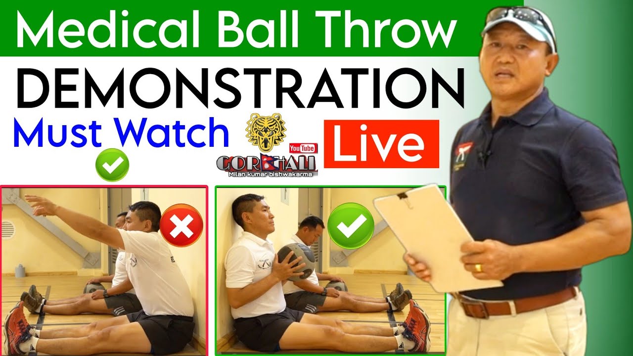 Medicine Ball Throw Live Demo // Phase 3 Physical Test // GORKHALI