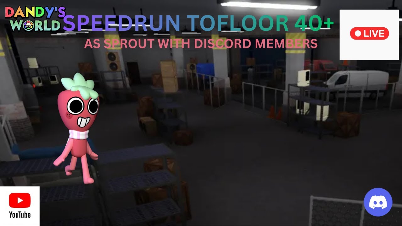 SPEEDRUNNING AS SPROUT WITH DISCORD MEMBERS IN ROBLOX DANDYS WORLD(FLOOR 40+)