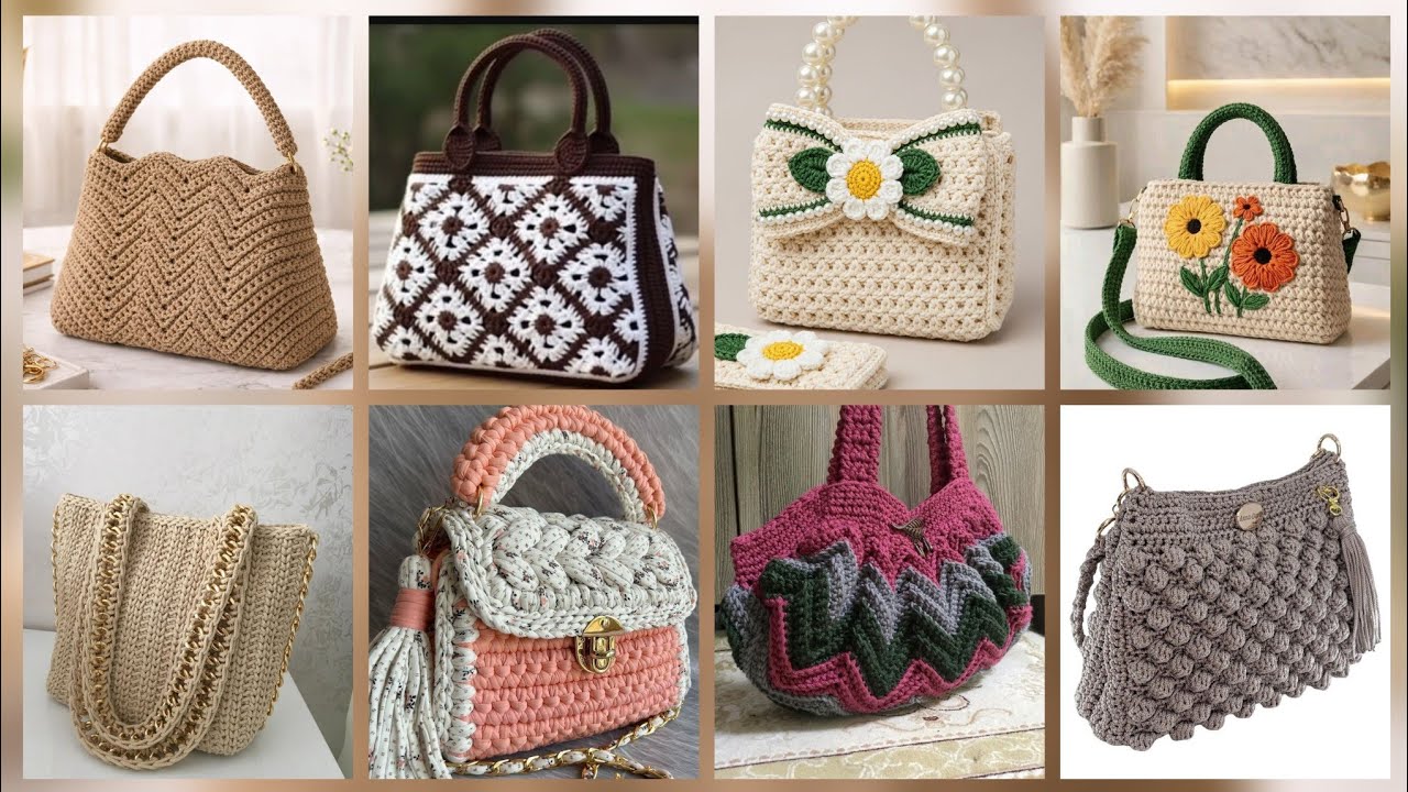 Most beautiful and unique crochet hand bags for women