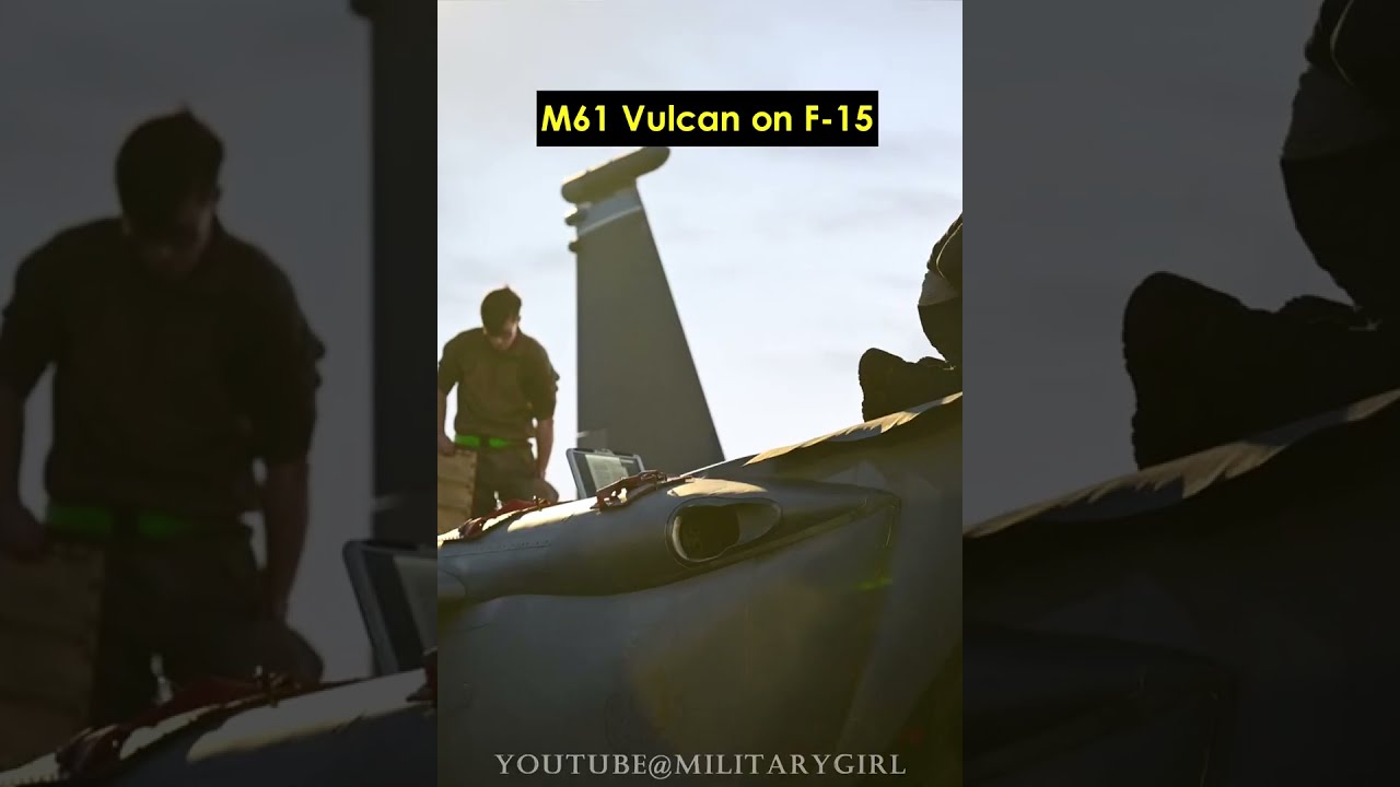 6,000 rounds per minute - M61 Vulcan Gatling-style rotary cannon 🇺🇸 💪 #Shorts