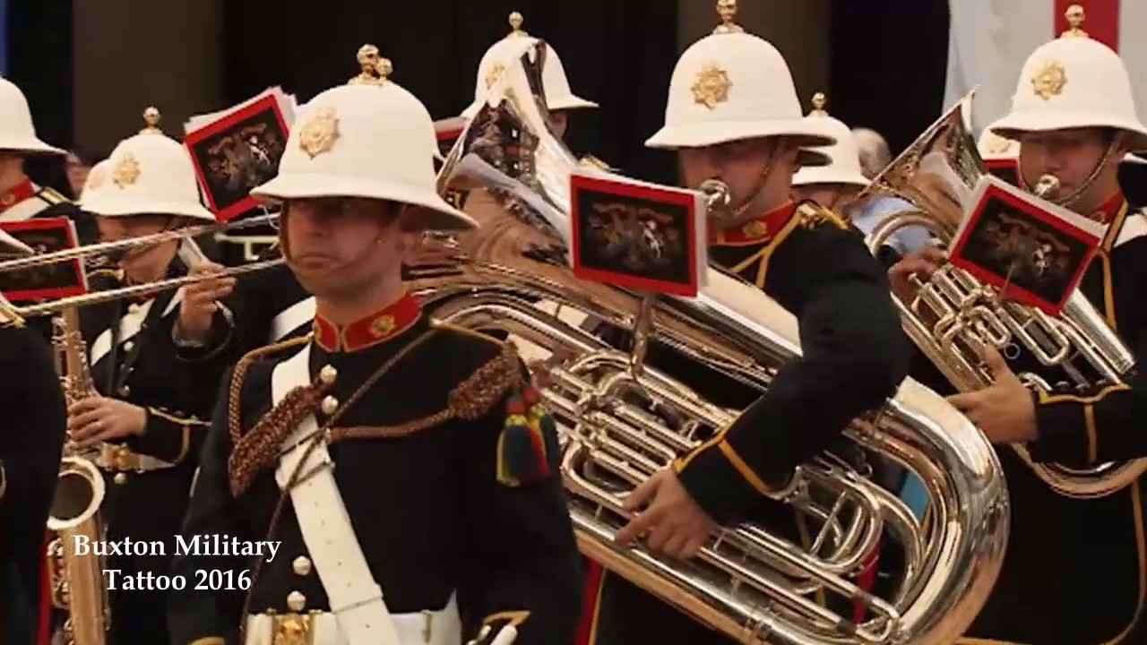 Buxton Military Tattoo 2016 - National Anthem and Massed Bands March Off