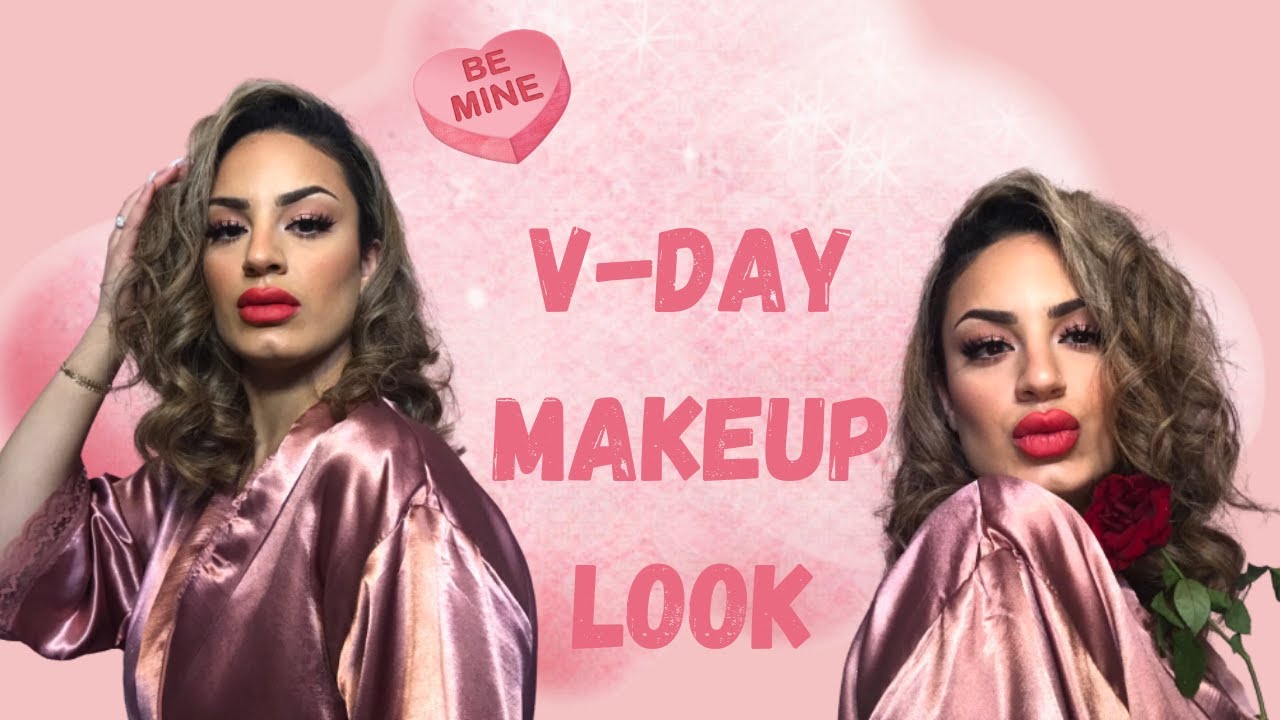 VALENTINE'S DAY GLAM 2021✨ |  soft pink eyes and red lips❤️