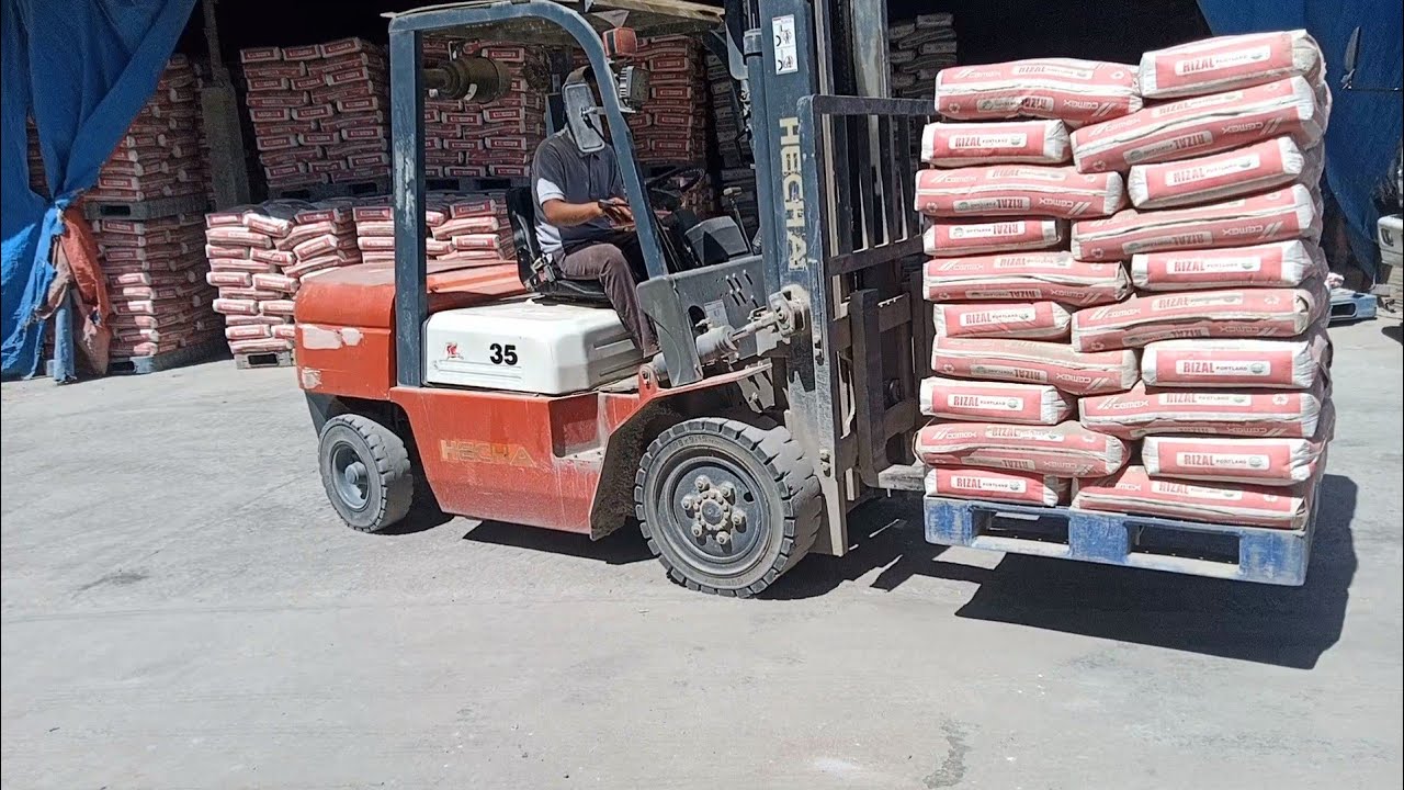 forklift loading cement #shorts