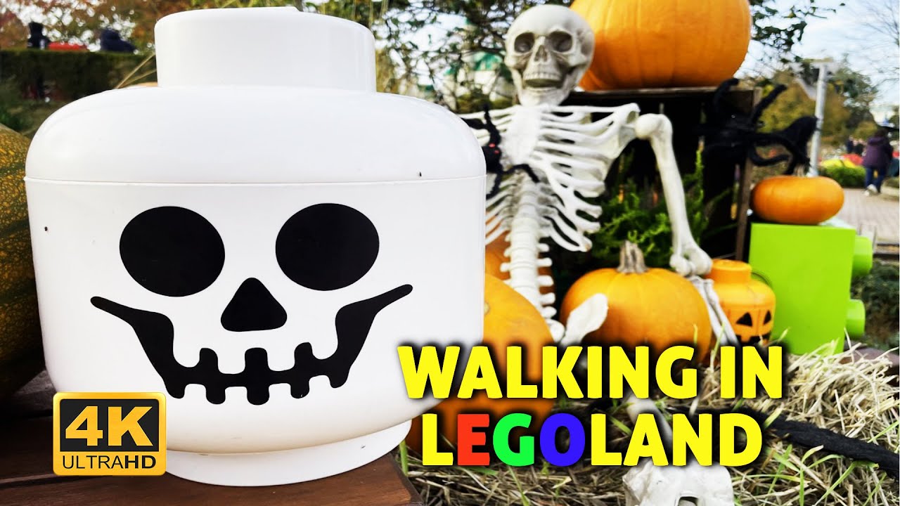 Walking in Legoland, Billund, during Halloween. DJI Osmo 4K