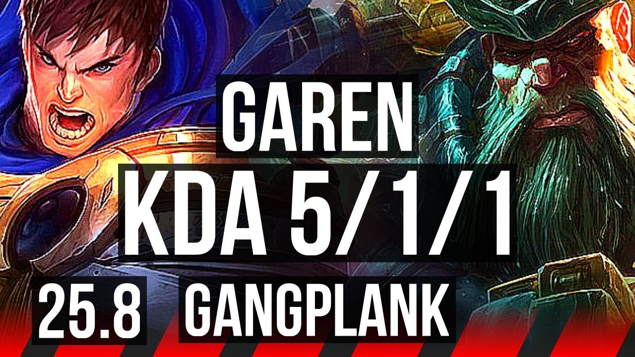 GAREN vs GANGPLANK (TOP) | NA Master | 25.8