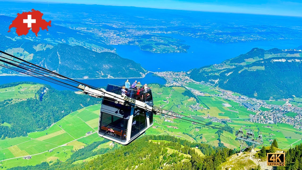 Stanserhorn Switzerland🇨🇭World’s first open-air cable car ! Swiss View