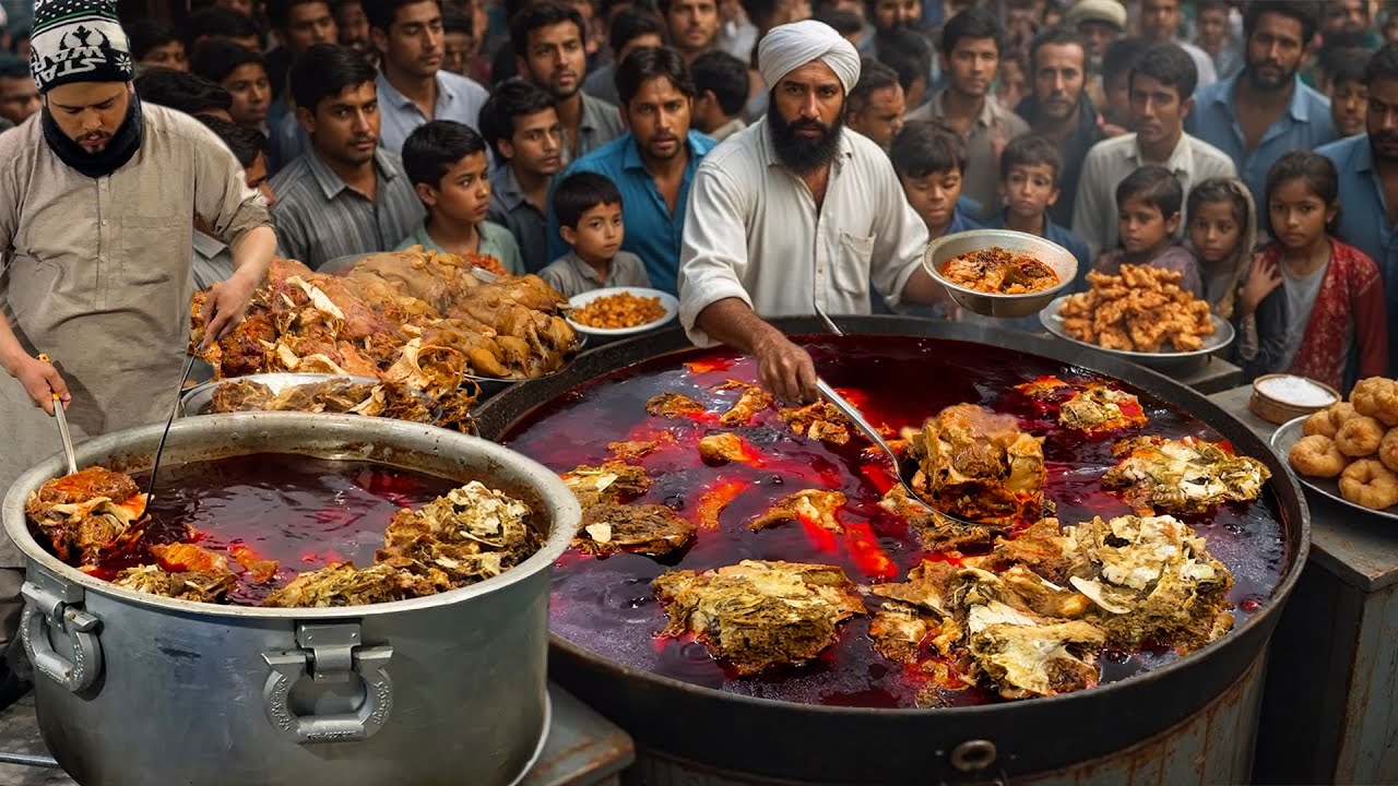 INSANE PESHAWARI SIRI PAYE COMPLETE RECIPE | KHAN SIRI PAYE MAKING PROCESS I PESHAWAR STREET FOOD