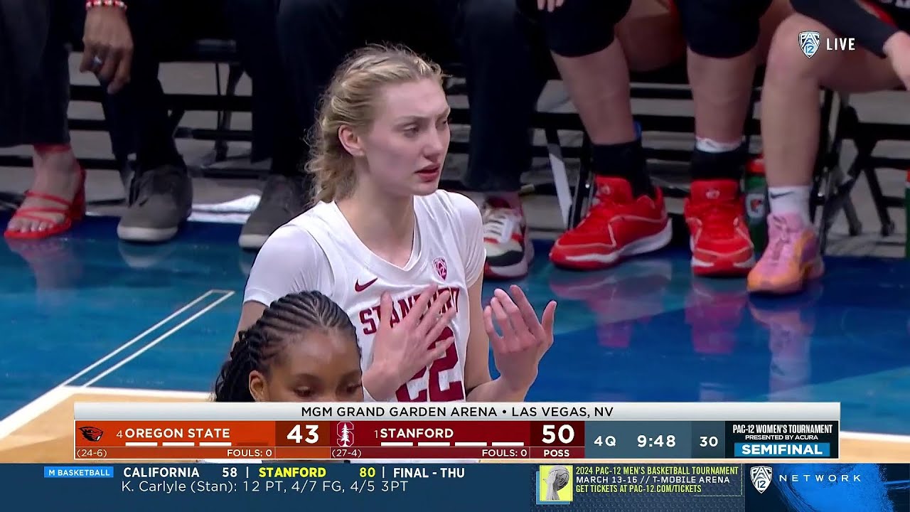 FULL 4th Quarter: Pac-12 Tournament, #1 Stanford Cardinal vs #4 Oregon State | College Basketball