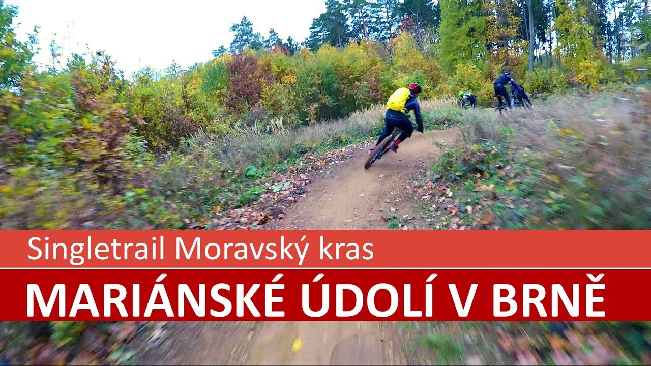 Traily v Mariánském údolí v Brně: první jízda po novém singletrailu