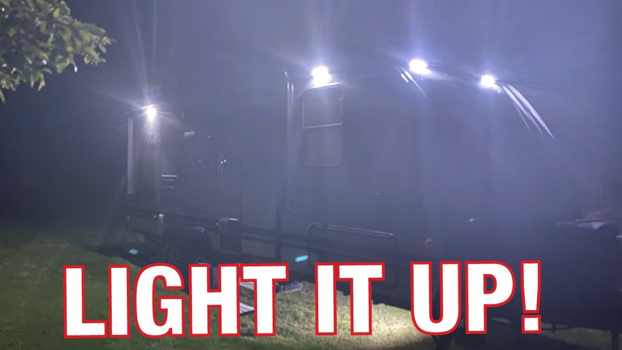 Making your RV campsite shine with upgraded outdoor lighting.