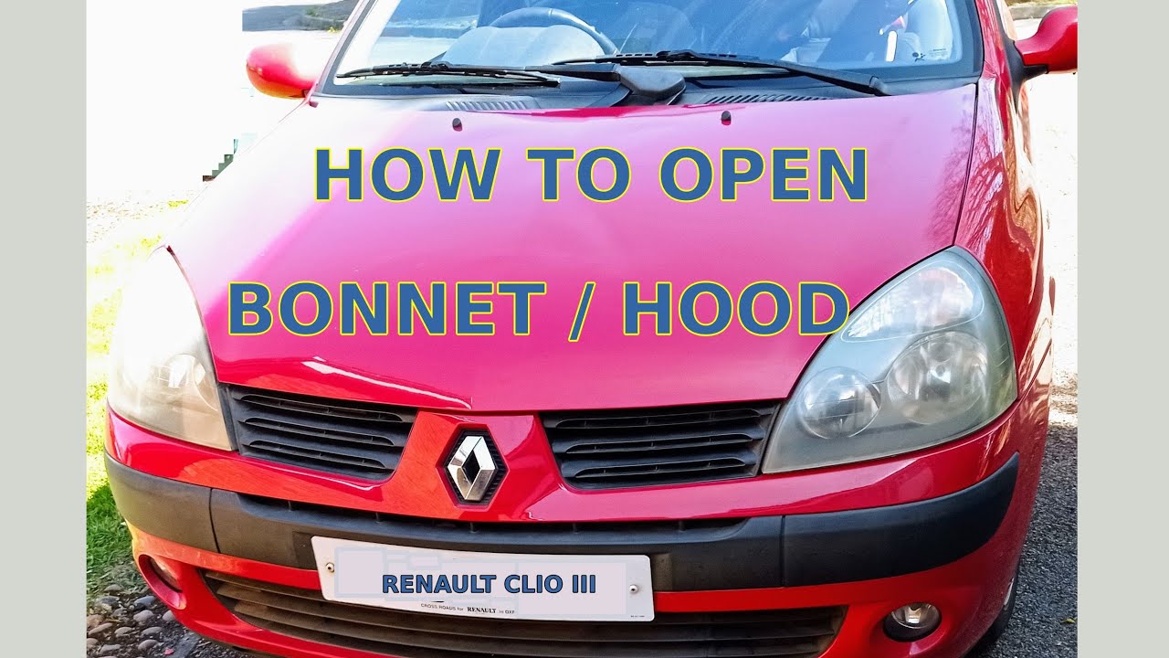 Как открыть капот Renault Clio третьего поколения (с 2005 года)