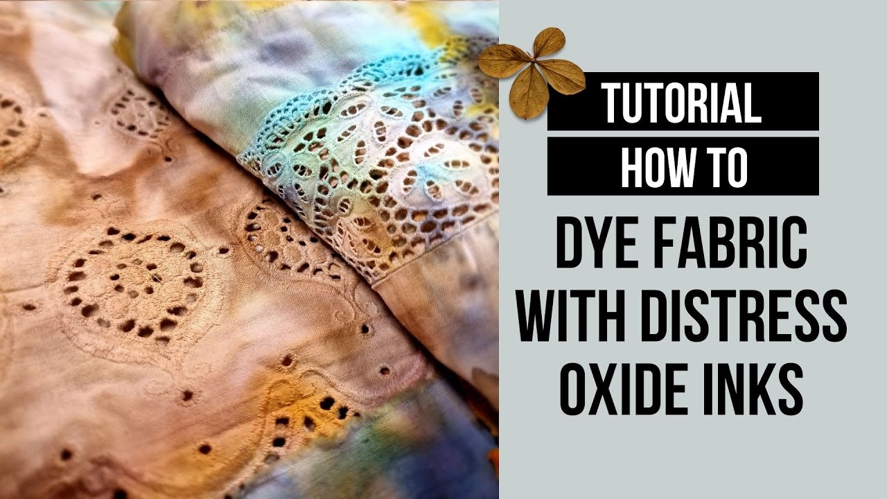 how to dye fabrics with distress oxide inks - create unique fabrics for junk journals! EASY TUTORIAL