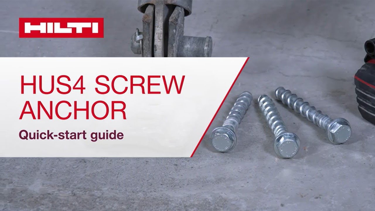 Hilti HUS4 screw anchor: How-to video